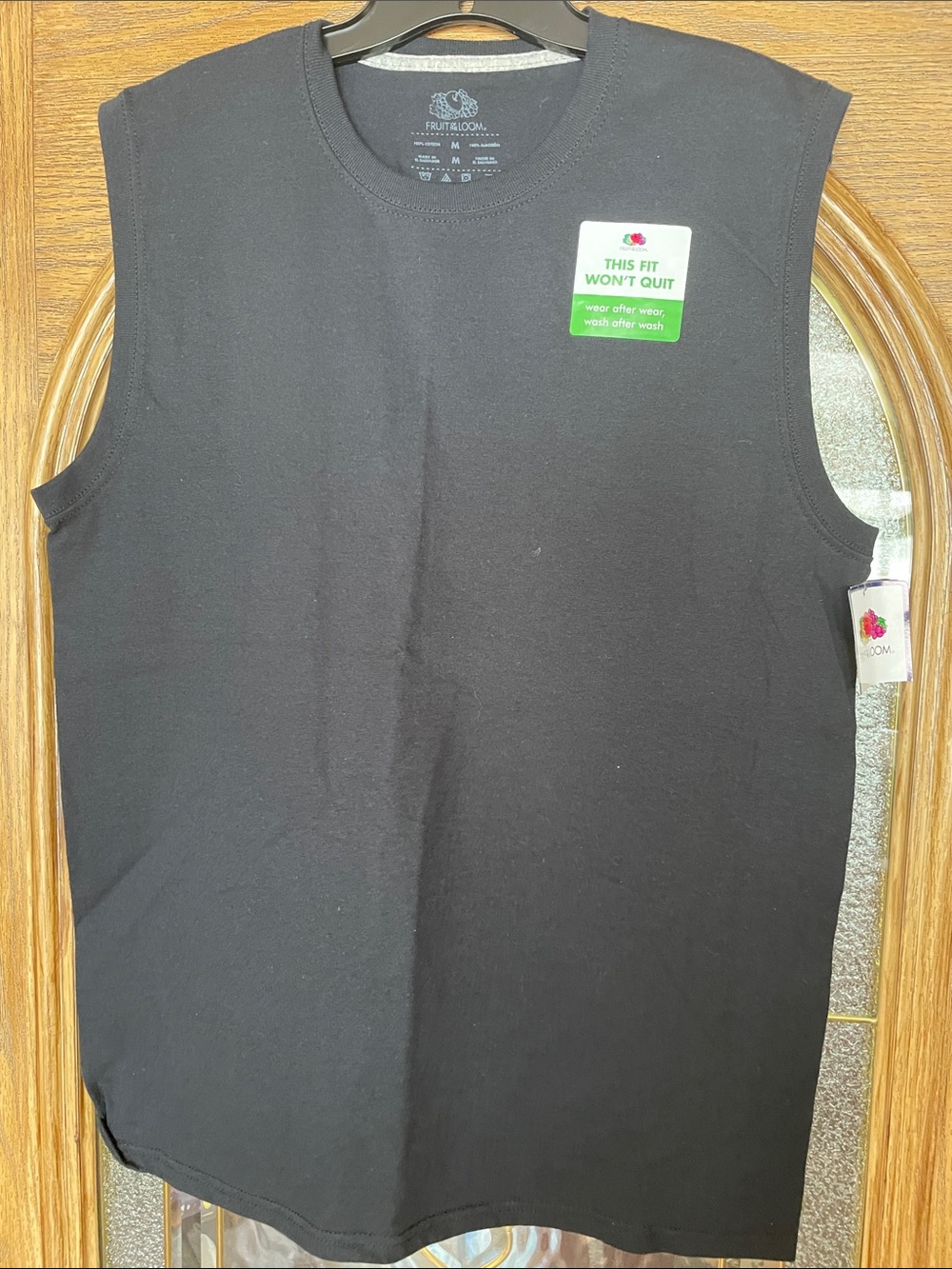 Fruit of the Loom Men’s Black Sleeveless Muscle Tank